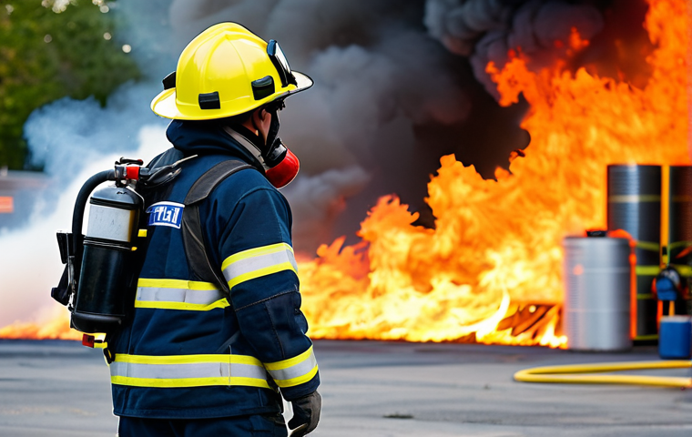 Fire Safety Training Exercise**

"A fully clothed firefighter in appropriate gear, leading a training exercise for a diverse group of students in a realistic simulated fire environment. Focus on teamwork, communication, and safety protocols. Background shows a training facility with smoke and controlled flames. Professional photography, perfect anatomy, natural proportions, safe for work, appropriate content, family-friendly, professional."

**
