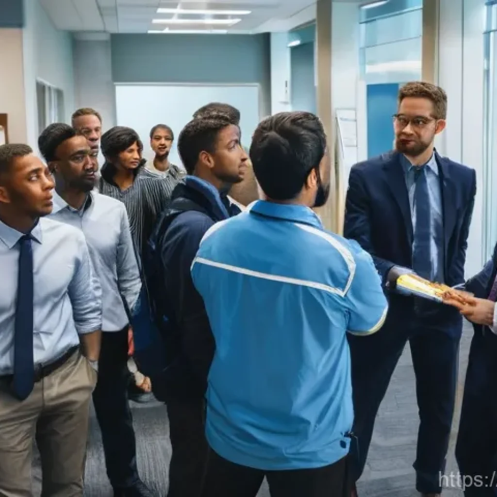 화재안전관리 실무에서 중요한 커뮤니케이션 팁 - Proactive Communication and Training for Fire Safety**
"A bright and modern office building lobby. ...