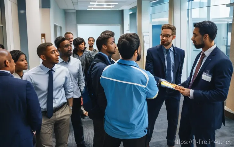 화재안전관리 실무에서 중요한 커뮤니케이션 팁 - Proactive Communication and Training for Fire Safety**

"A bright and modern office building lobby. ...