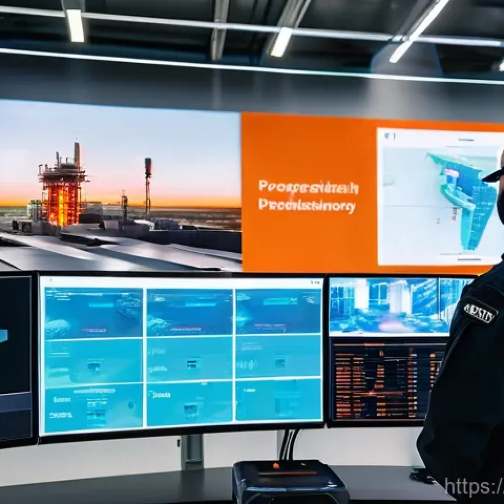 화재안전관리 실무에서의 문제 해결과 성공 사례 - **Prompt 1: Modern Fire Safety Command Center with AI and Drone Integration**
"A wide shot of a ...